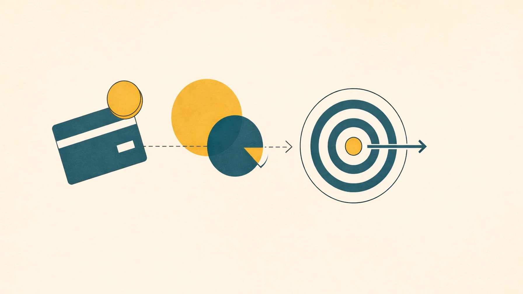 Modernist editorial illustration accompanying a guide on settling Citibank credit card debt.