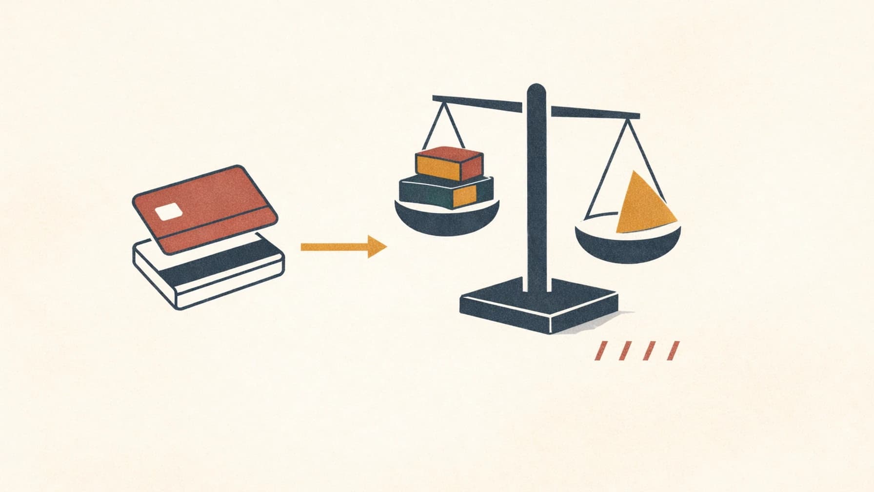 Modernist editorial illustration accompanying a guide on settling Wells Fargo credit card debt.